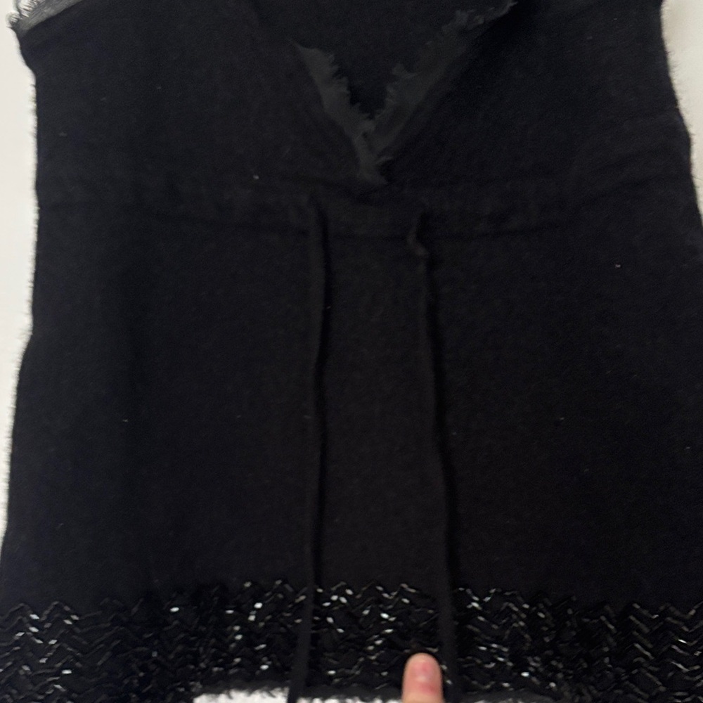 J. Crew Black Frayed Edge Tank Top - Picture 4 of 4